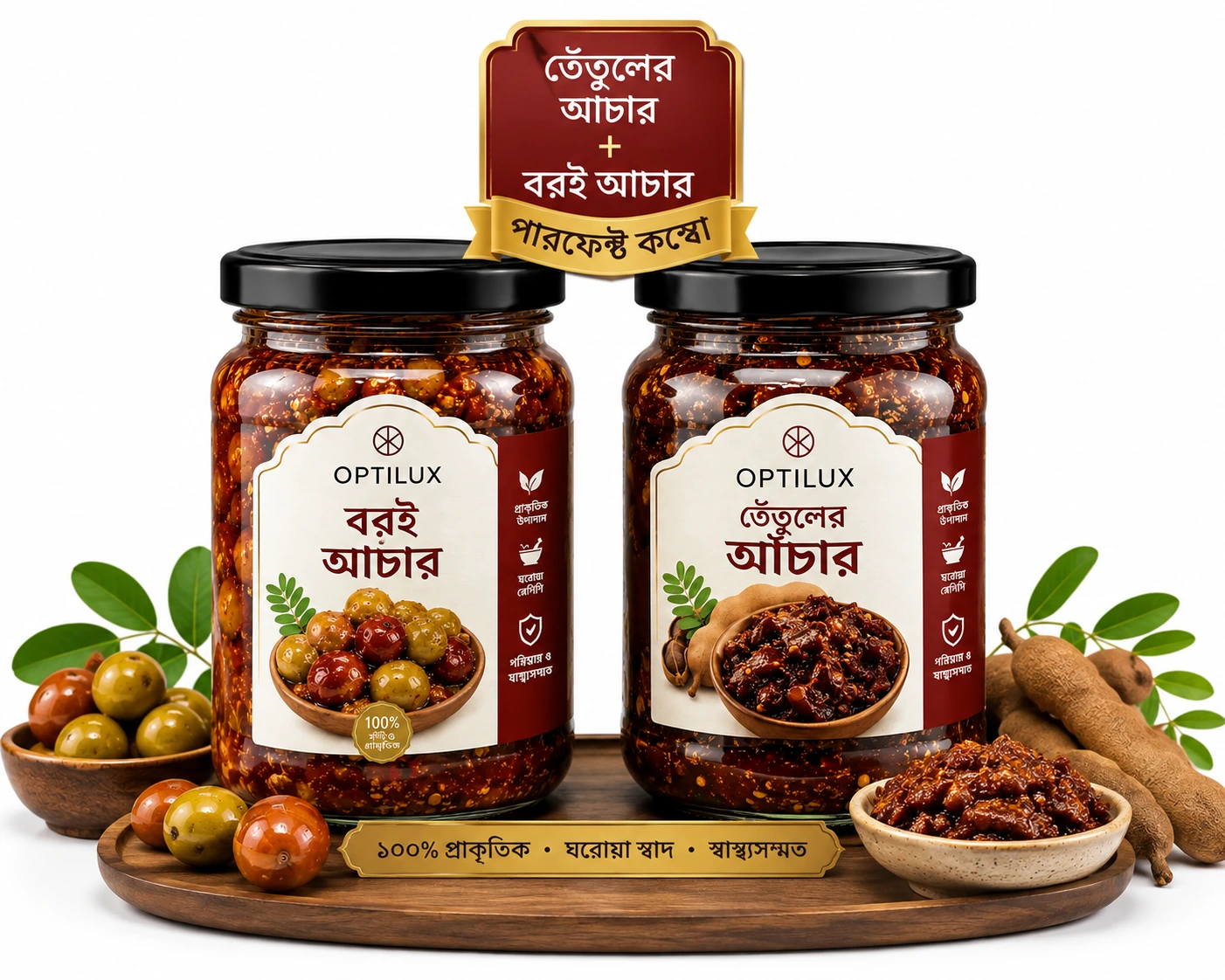তেঁতুল ও বরই আচার কম্বো প্যাকেজ (৫০০গ্রাম)